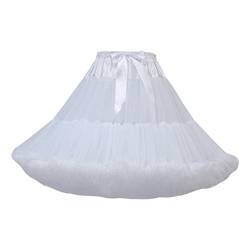 Damen Elastische Taille Tüll Petticoat Tutu Party Mehrschichtiger Puffy Cosplay Rock Unterrock Party Mehrschichtiger Tüllrock Klassisch Elastisch Tutu von DRALOFAO