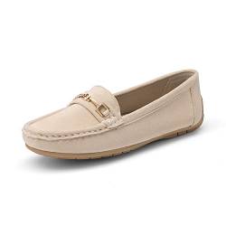 DREAM PAIRS Damen Loafer Bequeme Mokassins Slippers Damen Niedrige Schuhe Faltbare Klassische Loafer KHAKI-Suede 36 (EUR) SDLS2205W-NEW-E von DREAM PAIRS