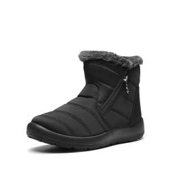 DREAM PAIRS Damen Winterstiefel Wasserdicht Warm gefütterte Schneestiefel Winterschuhe Winter Kurzschaft Stiefel Boots Schuhe,Size 36,Schwarz,SDSB2303W-E von DREAM PAIRS