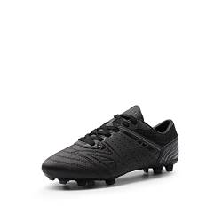 DREAM PAIRS Herren Fußballschuhe Jugen Trainingsschuhe Professionelle Stollen Spikes Cleats Outdoor Sport Football Schuhe SCHWARZ/DUNKELGRAU 42 (EUR) 160859-M-E von DREAM PAIRS