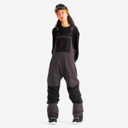 Snowboardhose Latzhose Erwachsene wasserdicht - 500 schwarz von DREAMSCAPE