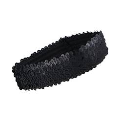 DRESSOOS 1stk Stirnband Mit Pailletten Elastisches Stirnband Pailletten-stirnband Für Schwarzes Kopftuch Funkelndes Pailletten-stirnband Haarbänder Für Mädchen Fitness Fußball Schallwand von DRESSOOS