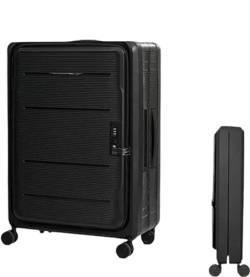 DRMEE Reisekoffer Faltbare Koffer, Verstellbarer Trolley, Handgepäck, Vorne Offener Tragbarer Koffer Suitcase Rollkoffer(Color:B,Size:20 inch) von DRMEE