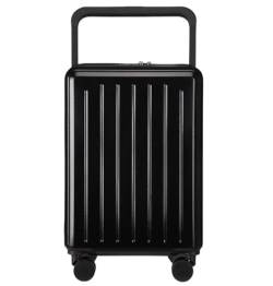 DRMEE Reisekoffer Handgepäck-Sicherheitskombinationsschloss, Koffer, Gepäck, Aufgegebenes Gepäck Suitcase Rollkoffer (Color : Black, Size : 20 inch) von DRMEE