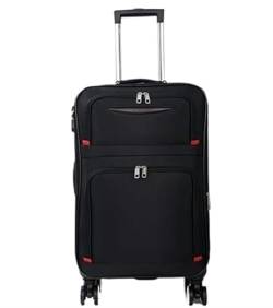 DRMEE Reisekoffer Softside-Gepäck mit Spinnerrädern, erweiterbarer Softside-Handgepäckkoffer, aufgegebenes Gepäck Suitcase Rollkoffer (Color : Black, Size : 30in) von DRMEE