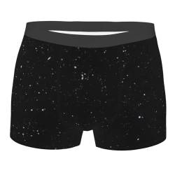 DRTGEDS Schwarze Glitzer-Boxershorts, feuchtigkeitsableitend und atmungsaktiv, Unterwäsche für Herren, Schwarz, Medium von DRTGEDS