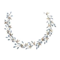 Frauen Blatt Braut Haar Hochzeit Blume Stirnband Perlen Brautjungfer Kopfschmuck Braut Kopfschmuck Haar(HS-J4768) von DSENNY