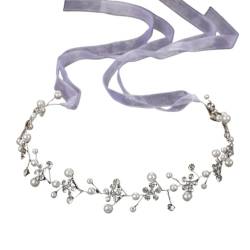 Frauen Haar Zubehör Braut Stirnband Haarband Kopf Ornament Damen Neue Haare for Hochzeit(FD1010silver) von DSENNY