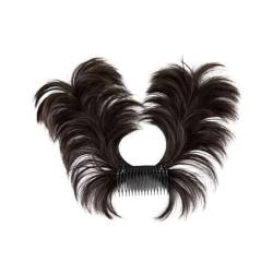 Haarknoten-Perücke Messy Bun Haarspange Einfach zu verwendendes Haarteil mit Klauenclip Vielseitige Frisuren Flauschige Perücke for dünnes oder dickes Haar Haarknoten für Damen(Black Brown) von DTACBNEUZ