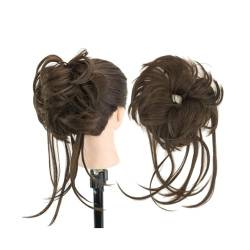 Haarknoten-Perücke Unordentlicher Haarknoten Hochsteckfrisur Lange Haargummis Wickeln Pferdeschwanzverlängerung Gewellte Haarteile Chignon Stirnband Haarknoten für Damen(Medium Brown) von DTACBNEUZ