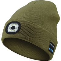 DTC GmbH Strickmütze Strickmütze Bluetooth Beanie Mütze mit Licht (Strickmütze Bluetooth Beanie Mütze mit Licht,Stirnlampe Mütze mit Kopfhörer USB aufladbar(  1 Stück) Stirnlampe Mütze mit Kopfhörer USB aufladbar(  1 Stück) von DTC GmbH