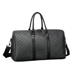 Schwarze Reisetasche mit großem Fassungsvermögen, Business-Reisegepäck, klassisch, Ganzkörper-Druck, Handtasche, Schultertaschen für Herren, Schwarz , Schwarze Reisetasche mit großem Fassungsvermögen, von DUKOU