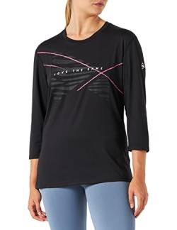 DUNLOP Damen PRACTICE LONG SLEEVE, Sport Tennis Langärmliges T-Shirt, Schwarz von DUNLOP