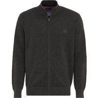 DUNMORE Strickjacke, Stehkragen, Reißverschluss, für Herren, grau, XL von DUNMORE