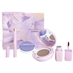 Make-up-Set für Frauen, 3-teiliges Make-up-Set, inklusive Lipgloss, zweifarbiger Lidschattenstift, Kissen BB, 3 Stück Geschenk-Box, Make-up-Bündel, Vorteilsset, Urlaubs-Geschenk-Sets von DURAGS