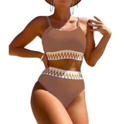 DURINM Damen Wickel Push Up Bikini Oberteil Bauchweg High Waist Bikini Set Bademode Bikini Damen Bauchweg High Waist Push Up Bikini Sets von DURINM