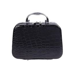 Make-up-Box Dame Kosmetikerin Kosmetiktasche Kosmetiktasche Reise Aufbewahrungstasche Beauty Box Kosmetische Schmuck Werkzeugbox Urlaub Geschenk Make up Storage Box (Size : Black) von DUnLap