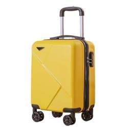 DWZXL Koffer Mini-Kindertrolley for weibliche Studenten, leichte kleine Boarding-Code-Box for männliche Studenten Koffer Hartschale(Yellow) von DWZXL