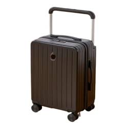 Koffer Breites Trolley-Gepäck for Herren und Damen, 20-Zoll-Boarding-Koffer, Neue geräuschlose Universal-Radgepäck-Codebox Koffer Hartschale(Noir,24in) von DWZXL