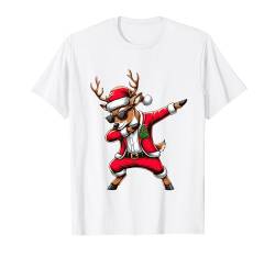 Dabbing Deer Weihnachten Xmas Party Jungen Mädchen Kinder T-Shirt von Dabbing Animals Merry Christmas Party Ideas