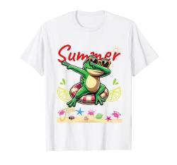 Dabbing Frosch Schwimmen Float Sommer Liebhaber Strand T-Shirt von Dabbing Dance Summer Lovers