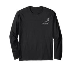 Dackel Dackelhund Silhouette line art Hund lustig Langarmshirt von Dackel Geschenke & Kleidung