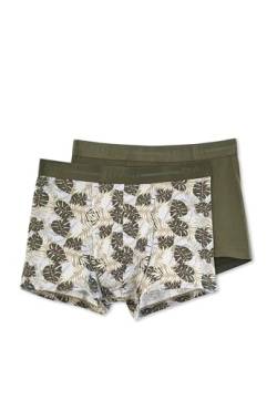 Dagi Men's 2 Pack Floral Regular Waist Boxer Shorts, Dark Green, L von Dagi