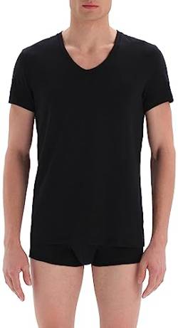 Dagi Men's Basic Cotton Undershirt T-Shirt, Black, M von Dagi