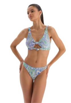 Dagi Women's Fashion, Bralette Bikini Top, Lilac-Green, 40 von Dagi