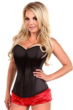 Daisy corsets Damen-Korsett mit Reißverschluss vorne, schwarz, Small von Daisy Corsets