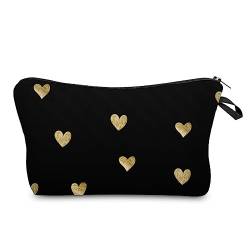 Dajidafu Make up Taschen Love Heart Elements Design Reißverschluss Design Kulturbeutel Damen Geschenk Kind Federmäppchen Waschpaket von Dajidafu