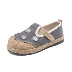 Dajingkj Espadrilles für Damen Slip on Flache Loafer Gestickte Schuhe für zu Hause Jugend Mädchen Retro Casual Jeden Tag Wandern Schuhe von Dajingkj