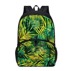 Dajingkj Grüne Blätter Schulranzen Mädchen ab 1. Klasse 17 Inch Groß Niedlich Daypack Grundschule Jungen Schulrucksack für Kinder Ranzen für Schule und Reise von Dajingkj