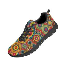 Dajingkj Laufschuhe für Frauen Männer Bunte böhmische Muster Atmungsaktiv Turnschuhe Sneaker & Sportschuhe Anti-Rutsch-Walking-Schuhe Sport Gym Gehen Athletische Fitness Outdoor Jogging von Dajingkj