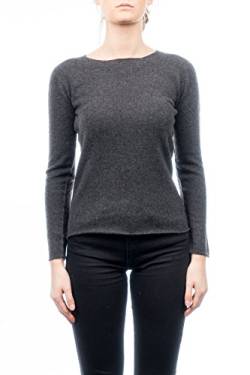 Dalle Piane Cashmere - Rundhalsausschnitt 100% Kaschmir, Made in Italy - Damen, Farbe: Anthrazit, Größe: S von Dalle Piane Cashmere