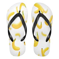 Dallonan Flip Flops Banane Pastellfarbe Unisex Zehensandalen Strand Sandalen, Gelbe Banane, Pastellfarbe, X-Large von Dallonan