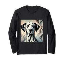 Dalmatiner-Shirt, gepunktet, Hund, Mutter, Vater, Damen, Herren, Kinder Langarmshirt von Dalmatian Gifts and Doggie Shirts