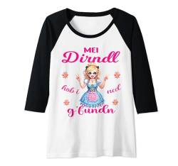 Damen Mei Dirndl Mädchen Lausmadl Ersatz Dirndl Kinder Tracht Raglan von Damen Bluse Trachtenshirts bayrische Kostüm Wasen