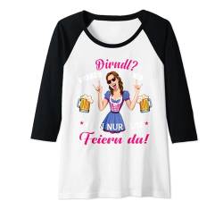 Damen Trachtenshirt Lausmadl Ersatz Dirndl Tracht Oktoberfest Raglan von Damen Bluse Trachtenshirts bayrische Kostüm Wasen