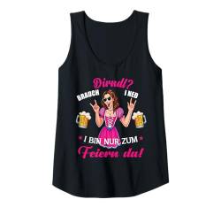 Damen Trachtenshirt Lausmadl Ersatz Dirndl Tracht Oktoberfest Tank Top von Damen Bluse Trachtenshirts bayrische Kostüm Wasen