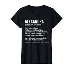 ALEXANDRA TShirt Lustig Spruch Definition Vorname Geburtstag T-Shirt von Damen Geschenke mit Vorname & Spruch Geburtstag