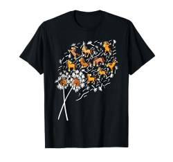 Löwenzahn-Pferde-Blumen-Blumenpferd-Reiterpferd T-Shirt von Damen-Pferdereiten-Pferdeliebhaber-Mädchen