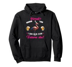 Dirndl Trachten Damen Flamingo Oktoberfest Dirndl Volkfest Pullover Hoodie von Damen Trachtenshirts bayrische Tracht Bluse Kostüm