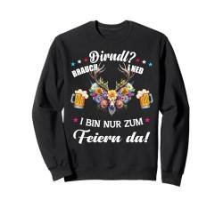 Dirndl Trachten Damen Oktoberfest Dirndl Hirschgeweih Hirsch Sweatshirt von Damen Trachtenshirts bayrische Tracht Bluse Kostüm