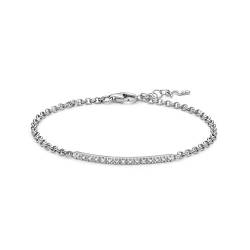 Miluna Armband Halbtennis aus Silber mit natürlichen Diamanten BRD949, Silber von Damiata Gioielli