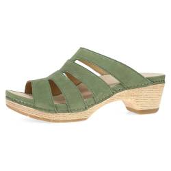 Dansko Lyndi Slide Sandalen für Damen - Käfig-Stil Design mit Obermaterial aus Leder und leichter Gummi-Außensohle, Jade, 35.5/36 EU von Dansko