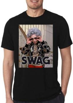 Aunt Yetta Rosenberg The Nanny Sitcom Tv Series Series Francesca Cacace Swag Jewelery Unisex T-Shirt Printed Tee Graphic Top Men Black Shirt S von Daran