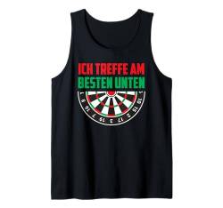 Dart Spieler ICH TREFFE AM BESTEN UNTEN Lustiges Darten Tank Top von Darten Geschenk Dart Shirt Darten Geschenkidee