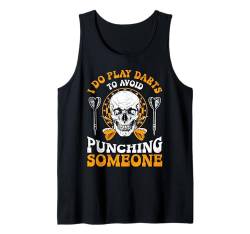 Dartspieler I DO PLAY DARTS TO AVOID PUNCHING Lustiges Tank Top von Darten Geschenk Dart Shirt Darten Geschenkidee