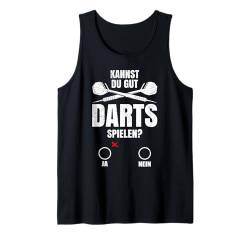 Dartspieler KANNST DU GUT DART SPIELEN? JA NEIN Lustiges Tank Top von Darten Geschenk Dart Shirt Darten Geschenkidee